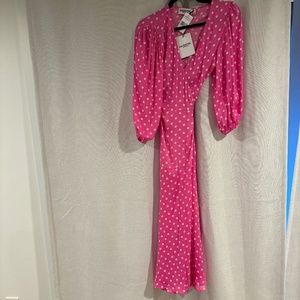 Essentiel Antwerp Polka Dot Long Wrap dress